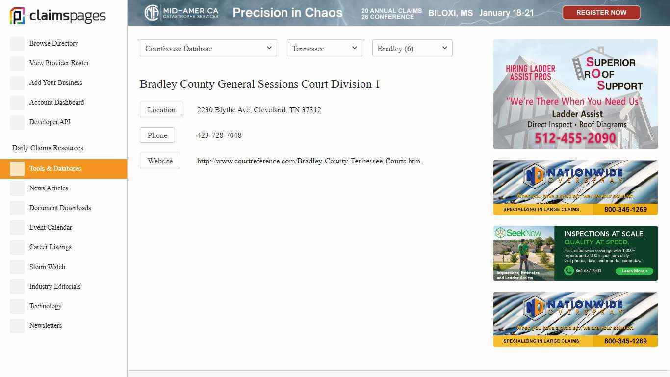Bradley County General Sessions Court Division 1