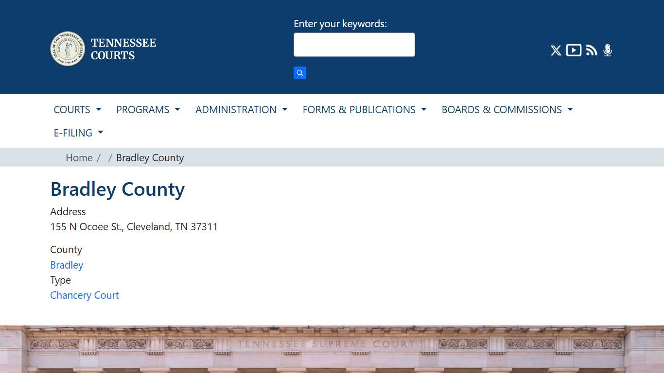 Bradley County | Tennessee Administrative Office of the Courts